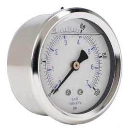 Weksler Glass 251C4PEW Glycerin Filled Gauge, 2.5&quot;, 0/160 psi-
