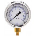 Weksler Glass 401L4PC Jauge rempli de glyc&amp;eacute;rine, cadran de 10.16 cm, 0/60 psi-