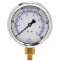 Weksler Glass 401L4PP Glycerin Filled Gauge, 4&quot;, 0/10,000 psi-