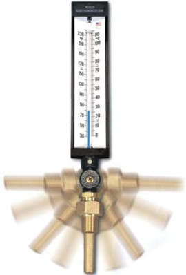 Weksler AS5H9DH Adjustable Angle Thermometer, 9&amp;quot;, 30 to 240&amp;deg;F &amp;amp; 0 to 114&amp;deg;C Dual Scale-