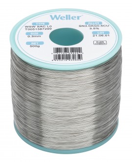 Weller T0051387299 WSW SAC L0 Solder Wire, &amp;Oslash;0.012&amp;quot;,  17.637 oz-