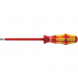 Wera 05006105001 VDE Insulated Screwdriver for Slotted Screws, 1,000 V, 8.27&amp;quot;-
