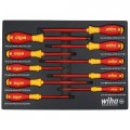 Wiha 32080 Ensemble de tournevis isol&amp;eacute;s en plateau, lot de 10, 1000 V-