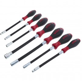 Wiha 37291 Ensemble de tourne-&amp;eacute;crous, tige flexible, lot de 7-