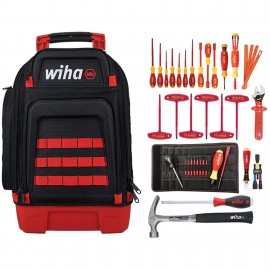 Wiha 91877 Insulated Electrician's Tool Kit in Backpack, 48-piece, 1000 V-