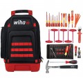 Wiha 91877 Ensemble d'outils isol&amp;eacute;s pour &amp;eacute;lectricien dans un sac &amp;agrave; dos, lot de 48, 1000 V-