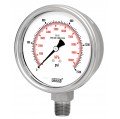 WIKA 233.54 Pressure Gauge, 0/1000 psi/kpa, 4&amp;quot; dial, &amp;frac12;&amp;quot; NPT lower mount, SS housing-