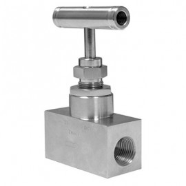 Winters NVA1003 Straight Body Soft Seat Stainless-Steel Needle Valve, 1" male x 1" female NPT-