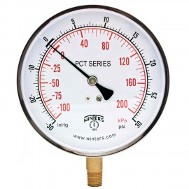 Winters PCT329 Manom&amp;egrave;tre de contracteur, cadran de 11.43 cm, 30-0-30 psi/kPa, filetage NPT inf&amp;eacute;rieur 0.64 cm-