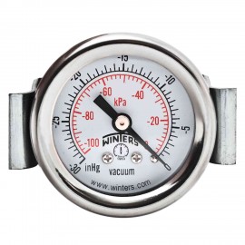 Winters PEU1399UC Manom&amp;egrave;tre &amp;eacute;conomique pour montage sur panneau, cadran de 38.1 mm, 0-762 mm V CA/KPA, 1/8&amp;quot; NPT-