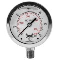 Winters PFQ120 Liquid Filled Stainless Steel Gauge, 2.5&amp;quot; Dial, 0-60 PSI/KPA, 1/4&amp;quot; NPT Bottom-