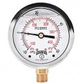 Winters PFQ1569 SS Liquid Filled Pressure Gauge, 0/60 psi/kPa, 0.5&amp;quot; back-