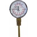 Winters TTD403 Tridicator, 0 to 75 psi/kPa, &amp;frac12;&amp;quot; NPT bottom-