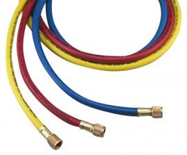 Yellow Jacket 14612 B-144 12′ Yellow Charging Hose, 3/8&amp;quot; straight flare x 3/8&amp;quot; straight flare, PLUS II&amp;trade; “B”-
