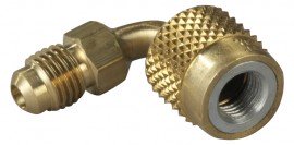 Yellow Jacket 19202 4826 Quick Coupler, 1/4&amp;quot; Female 90&amp;deg; x 3/8&amp;quot; Male flare-