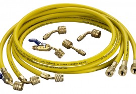 Yellow Jacket 25175 HAVBV-900 75&#039; Yellow Hose with FlexFlow valve, PLUS II&amp;trade; 1/4&amp;quot;-