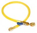 Yellow Jacket 29024 Plus II&amp;trade; Hose with 1/4&amp;quot; Compact Ball Valve Fittings, 24&amp;quot;, yellow-