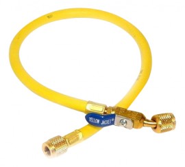 Yellow Jacket 29112 Plus II&amp;trade; Hose with 1/4&amp;quot; compact ball valve fittings, 12', yellow-