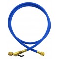 Yellow Jacket 29260 Plus II&amp;trade; Hose with 1/4&amp;quot; compact ball valve fittings, 60&amp;quot;, blue-