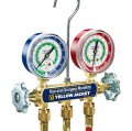 Yellow Jacket 41505 4-Valve BRUTE II Test/Charging Manifold, (MPa) R32/410A Refrigerants, 60&amp;quot; Hoses-