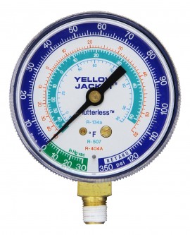 Yellow Jacket 49028 Manifold Gauge, 2-1/2&amp;quot;, blue compound, kg/cm2 &amp; psi, R-12/22/502, &amp;deg;C-