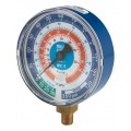 Yellow Jacket 49252 Dry Manifold Gauge, 3-1/8&amp;quot;, blue compound, 30&amp;quot;-0-120** psi, R134a/404A/407C certified gauge (&amp;deg;F)-