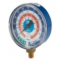 Yellow Jacket 49520 Gauge, 3-1/2&amp;quot; L/F, blue compound, 30&amp;quot;-0-300 psi (-1 to 21 bar), R410A &amp;deg;F and &amp;deg;C-