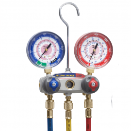 Yellow Jacket 49847 Titan 2-Valve Aluminum Manifold with 72" Hoses-