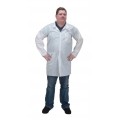 Zenith SEC821 Microporous/Polypropylene Lab Coat, 2 Snap Pockets, Small-