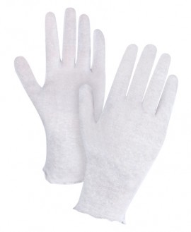Zenith SEE783 Poly/Cotton Inspection Gloves, Unhemmed, Ladies, Pack of 48-