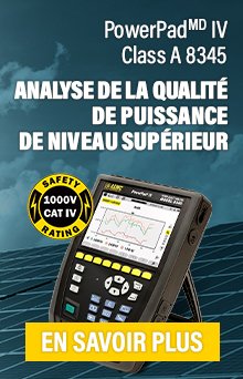 AEMC 8345 PowerPad IV Analyse de la qualité de puissance de niveau supérieur