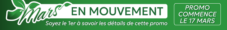 Bannière promotionnelle Mars en mouvement