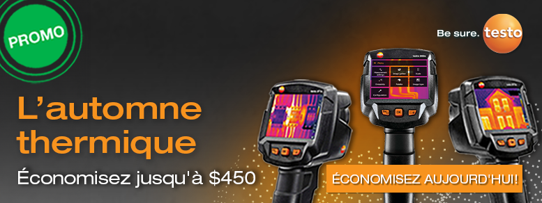 Promo d’automne Testo – Caméras thermiques