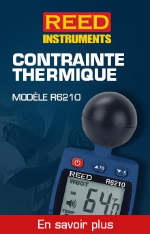 R6210 Compteur de contrainte thermique WBGT