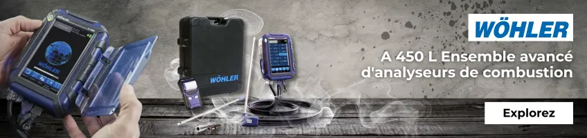 A 450 L Ensemble avancé d'analyseurs de combustion